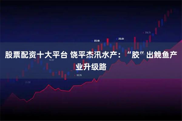 股票配资十大平台 饶平杰汛水产:“胶”出鮸鱼产业升级路